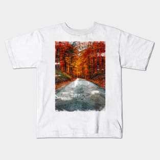 Autumn Vibes In Hungarian Forest Kids T-Shirt